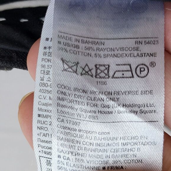 BANANA REPUBLIC Casual Black Slack Pants Loop Belt with Front Pockets Size 8 - Picture 3 of 8